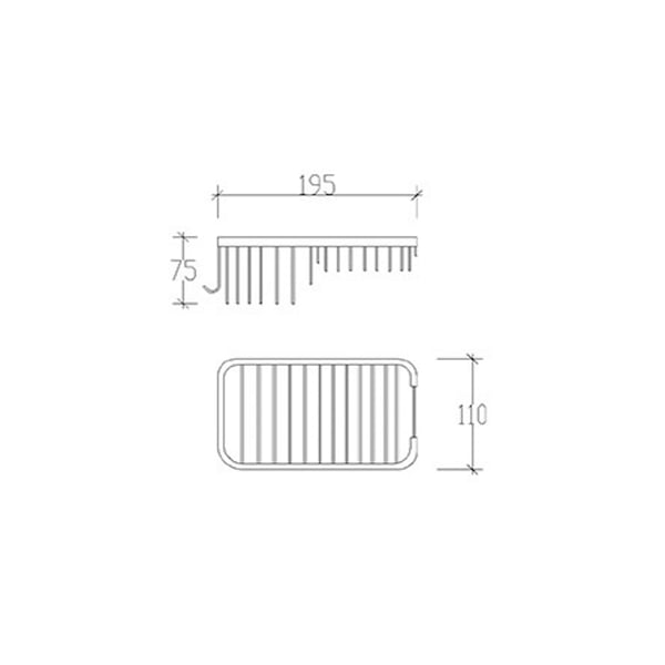 Ραφιέρα μπάνιου 74034 10x20 cm